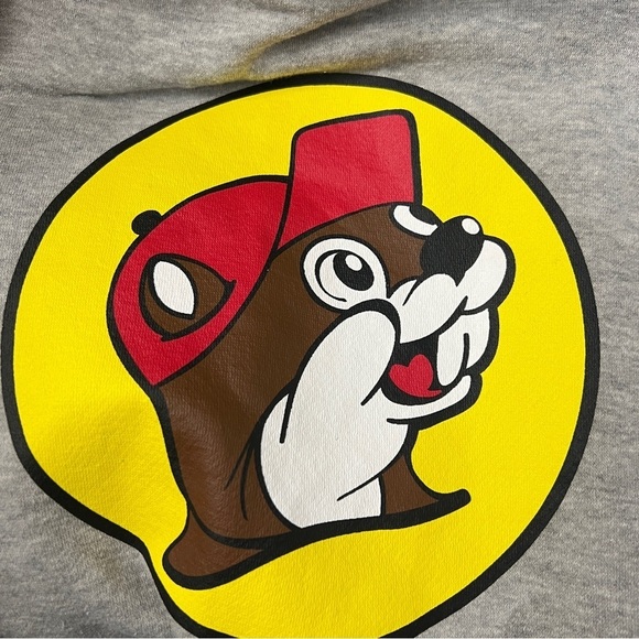 Buc-ee's Gray Cotton Blend Hoodie, size Large - Picture 5 of 5